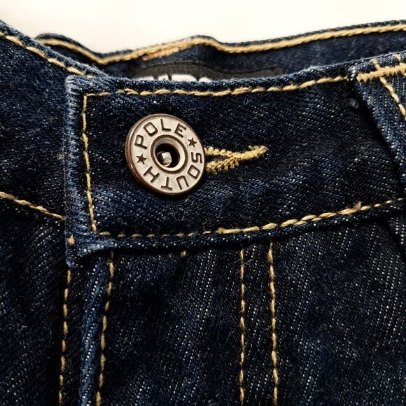 Southpole Shorts Boys 16 Dark Denim Jorts Baggy Hip Hop Skate 28" Grunge Y2K - Picture 6 of 9